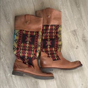 OTBT Aztec print tall boots